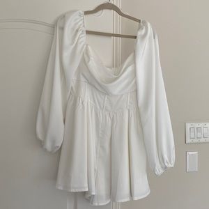 Princess Polly Lillie Long Sleeve Romper White